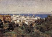 Corot Camille View of Genoa Spain oil painting artist